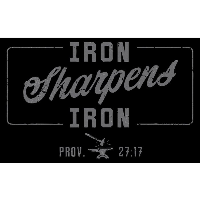 Iron Sharpens Iron Christian Bible Scripture Gym Workout Bumper Sticker