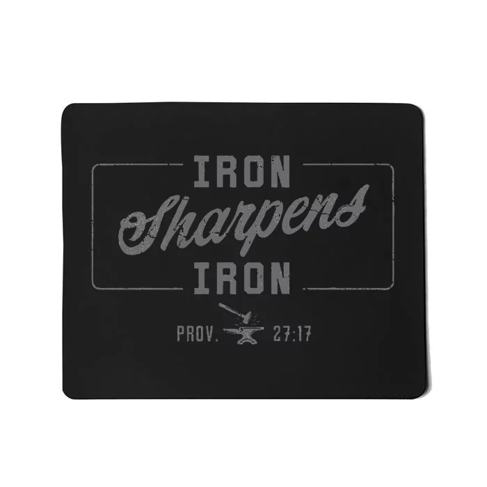 Iron Sharpens Iron Christian Bible Scripture Gym Workout Mousepad