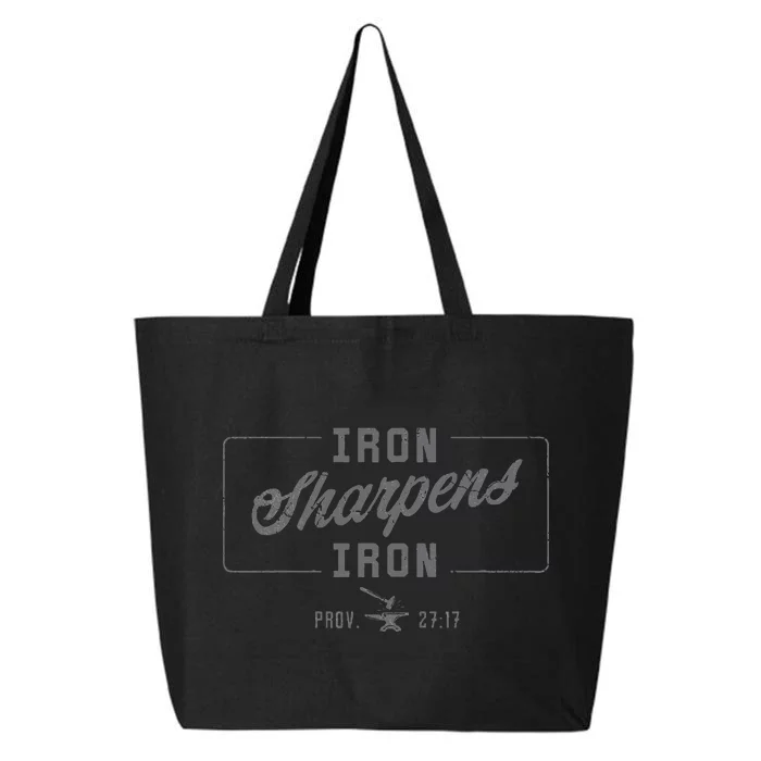 Iron Sharpens Iron Christian Bible Scripture Gym Workout 25L Jumbo Tote