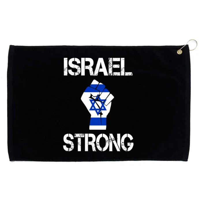 Israel Strong I Stand With Israel Israeli Flag Support Grommeted Golf Towel