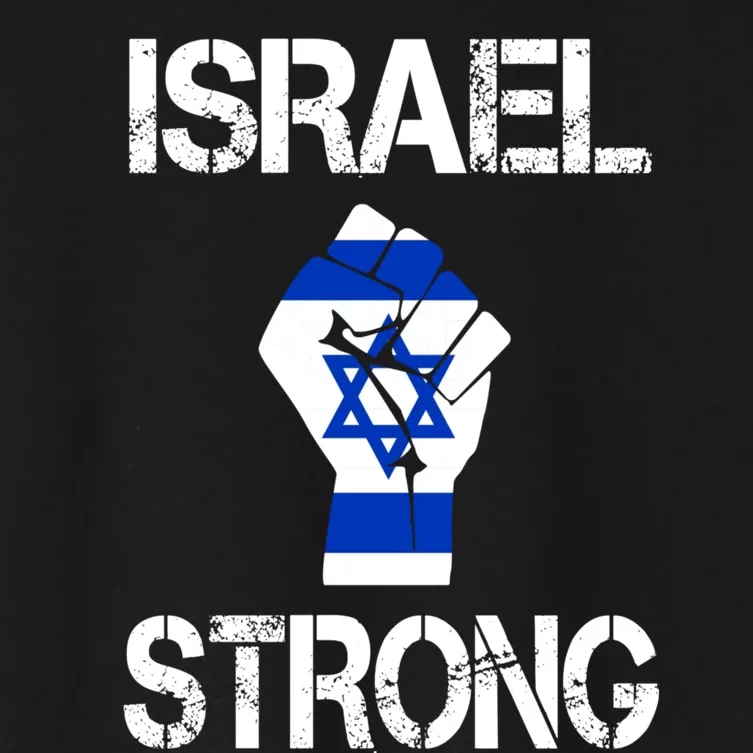 Israel Strong I Stand With Israel Israeli Flag Support Women's Crop Top Tee