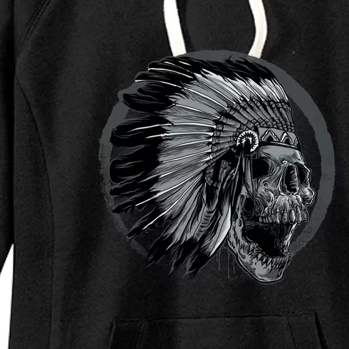 Indian Skull Women's Fleece Hoodie