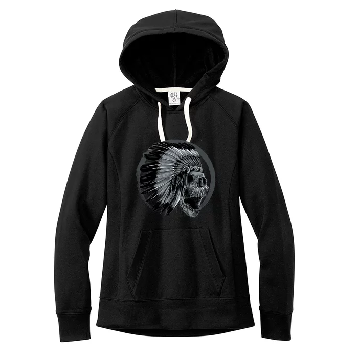 Indian Skull Women's Fleece Hoodie