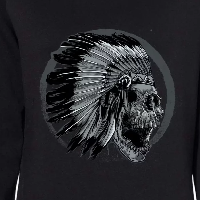 Indian Skull Womens California Wash Sweatshirt