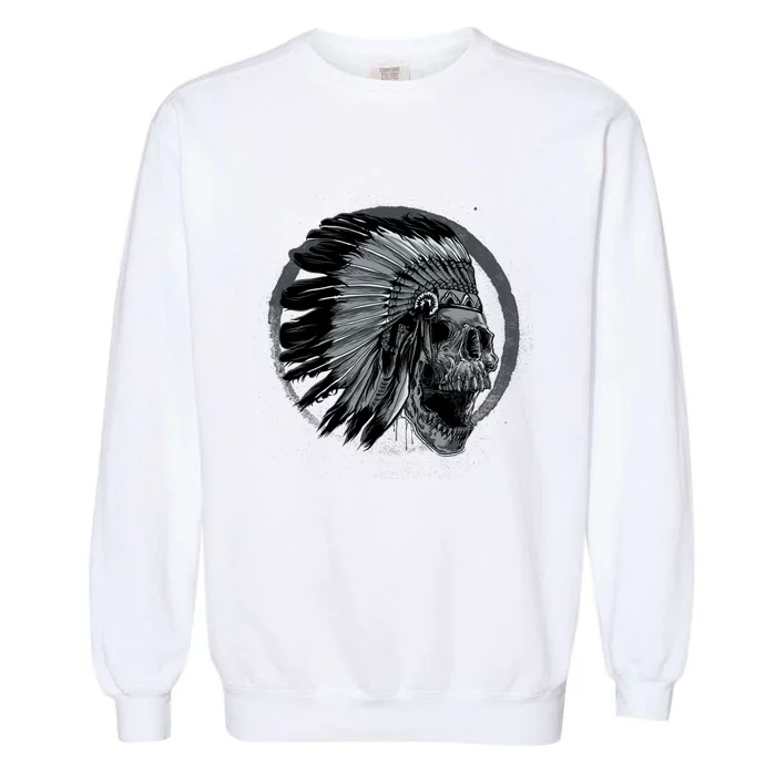 Indian Skull Garment-Dyed Sweatshirt