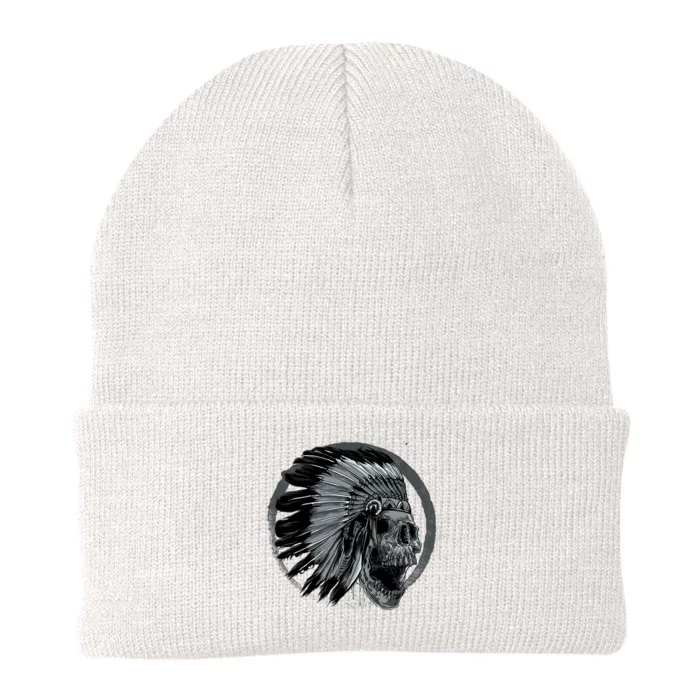 Indian Skull Knit Cap Winter Beanie