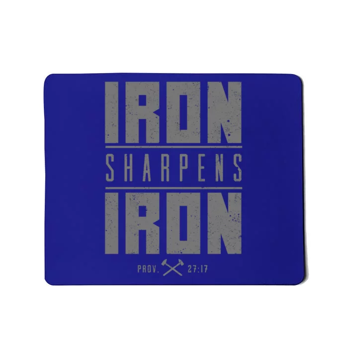 Iron Sharpens Iron Christian Bible Scripture Gym Workout Gift Mousepad