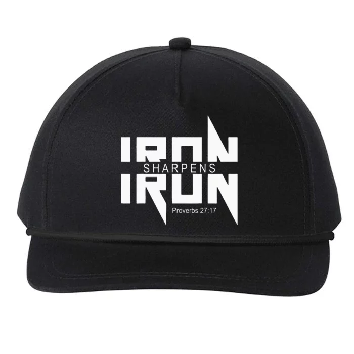 Iron Sharpens Iron Bible Jesus Faith Religious Christian Snapback Five-Panel Rope Hat