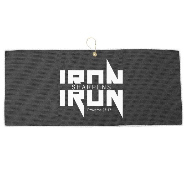 Iron Sharpens Iron Bible Jesus Faith Religious Christian Large Microfiber Waffle Golf Towel