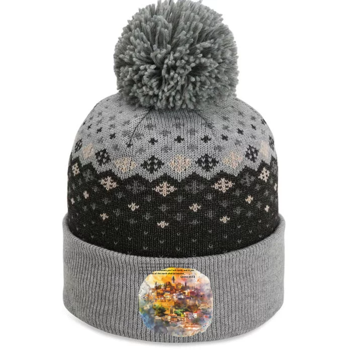 Israel Skyline The Baniff Cuffed Pom Beanie