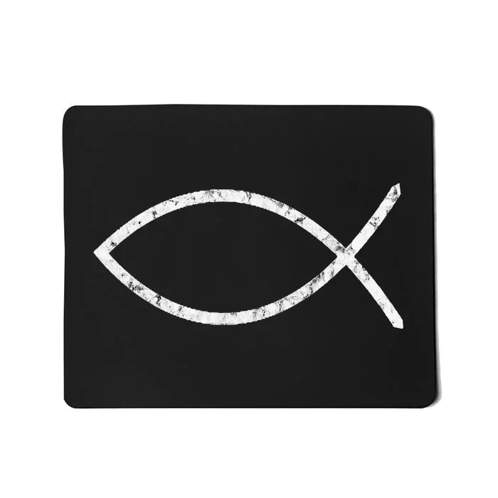 Ichthys Sign Jesus Fish Christ Christian Faith Symbol Mousepad