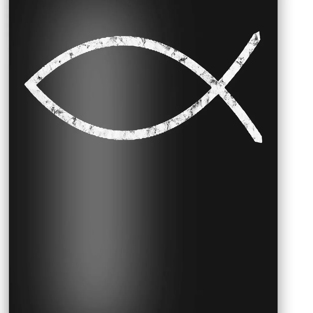 Ichthys Sign Jesus Fish Christ Christian Faith Symbol Poster