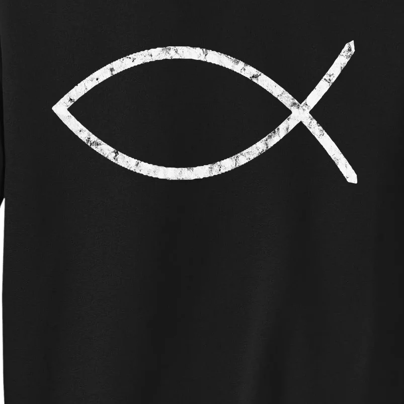 Ichthys Sign Jesus Fish Christ Christian Faith Symbol Tall Sweatshirt