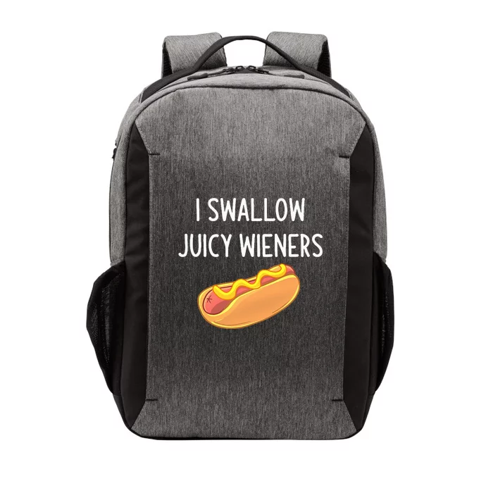 I Swallow Juicy Wieners Hotdog Food Dog Lover Joke Sarcastic Vector Backpack