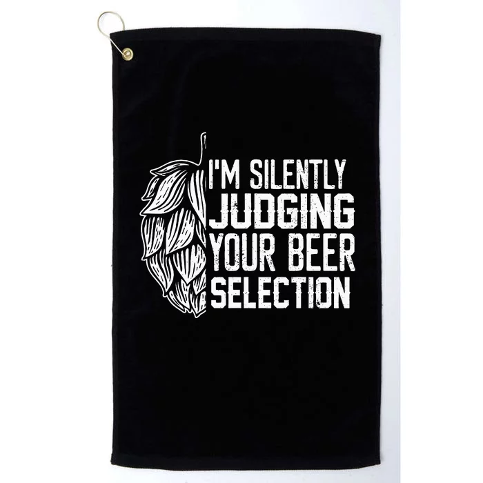 IM Silently Judging Your Beer Selection Platinum Collection Golf Towel