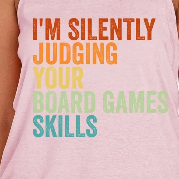 Im Silently Judging Your Board Games Skills Great Gift Women's Knotted Racerback Tank