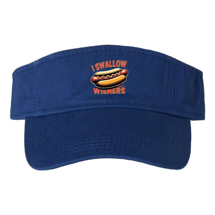 I Swallow Juicy Wieners Funny Joke Hot Dog Pun Gift Valucap Bio-Washed Visor