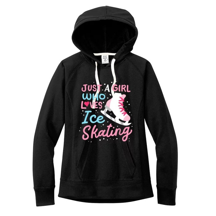 Ice Skating Just A Girl Who Loves Ice Skating Women's Fleece Hoodie