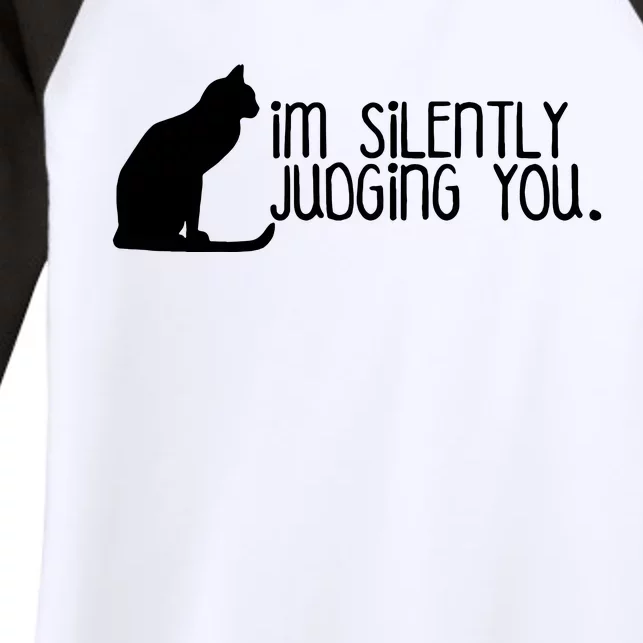 IM Silently Judging You Women's Tri-Blend 3/4-Sleeve Raglan Shirt