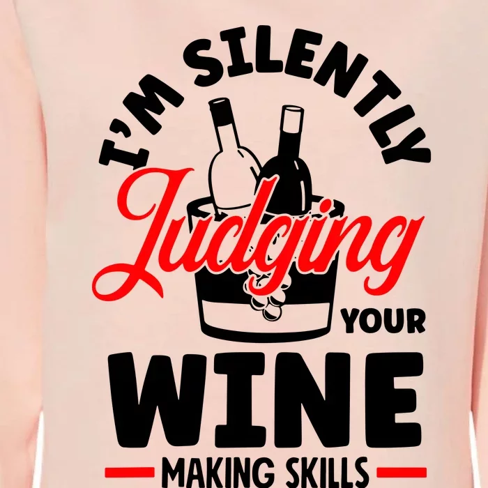 IM Silently Judging Your Wine Womens California Wash Sweatshirt