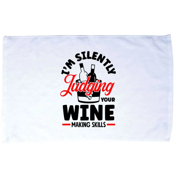 IM Silently Judging Your Wine Microfiber Hand Towel