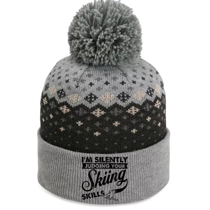 Im Silently Judging Your Skiing Skills Gift The Baniff Cuffed Pom Beanie