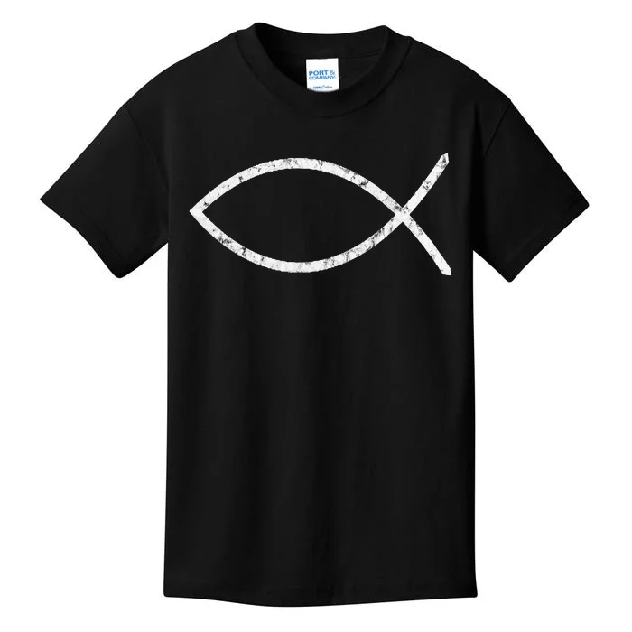 Ichthys Sign Jesus Fish Christ Christian Faith Symbol Kids T-Shirt