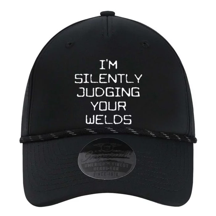 I'm Silently Judging Your Welds Funny Welder Pipefitter Gift Performance The Dyno Cap