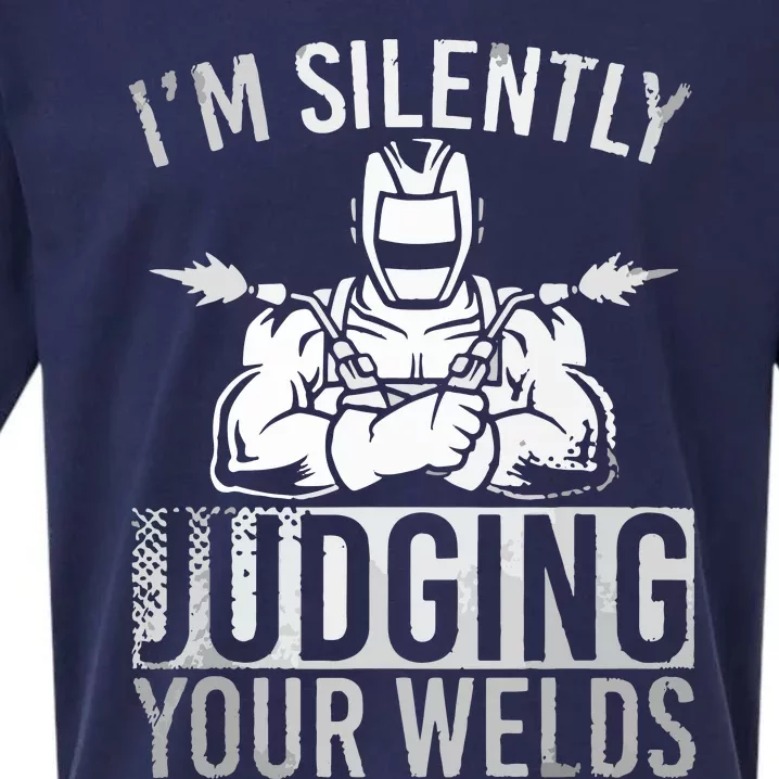 I'm Silently Judging Your Wels Welder Craftsmen Job Hobby Sueded Cloud Jersey T-Shirt