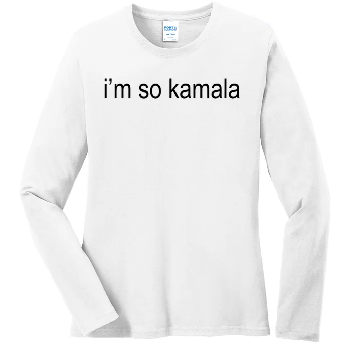 I’M So Kamala Brat Green Meme Gen Z Adult Ladies Long Sleeve Shirt