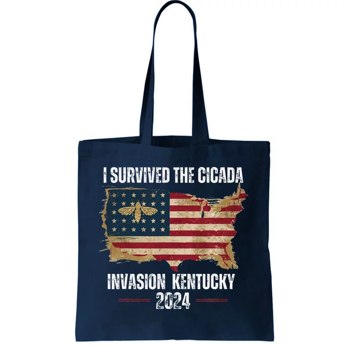 I Survived Kentucky Cicada Invasion Souvenir Summer 2024 Tote Bag