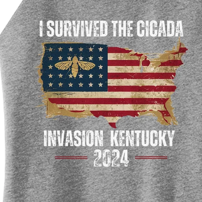 I Survived Kentucky Cicada Invasion Souvenir Summer 2024 Women’s Perfect Tri Rocker Tank