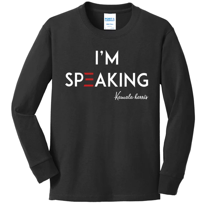 IM Speaking Kamala Harris Kids Long Sleeve Shirt