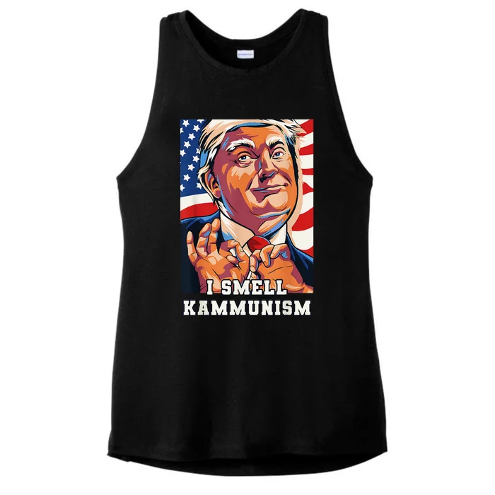 I Smell Kammunism Harris Funny Communism Harris 2024 Ladies Tri-Blend Wicking Tank