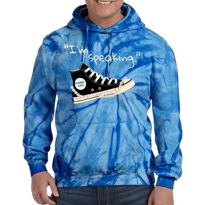 Im Speaking Kamalaharris 2024 Sneakers Vote For President Tie Dye Hoodie