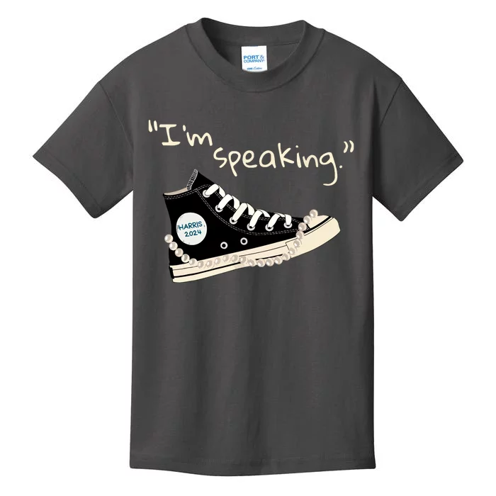 Im Speaking Kamalaharris 2024 Sneakers Vote For President Kids T-Shirt