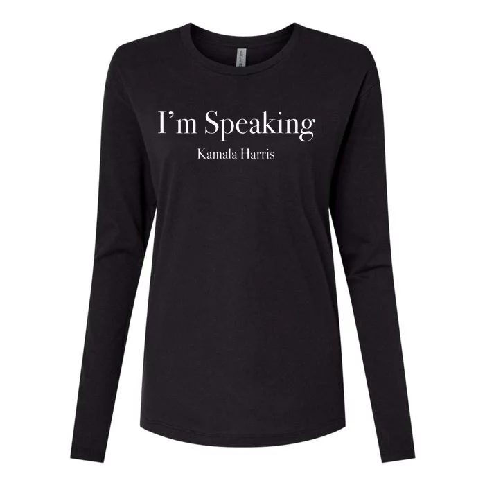 Im Speaking Kamala Harris 2024 Womens Cotton Relaxed Long Sleeve T-Shirt