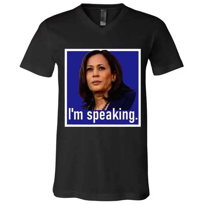 IM Speaking Kamala Harris V-Neck T-Shirt