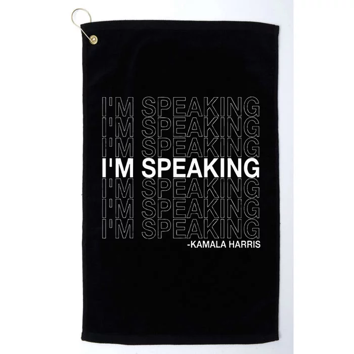 IM Speaking Kamala Harris Funny Vice Presidential Debate Platinum Collection Golf Towel