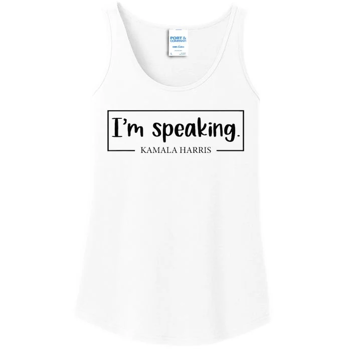 IM Speaking. Kamala Harris 2024 Ladies Essential Tank