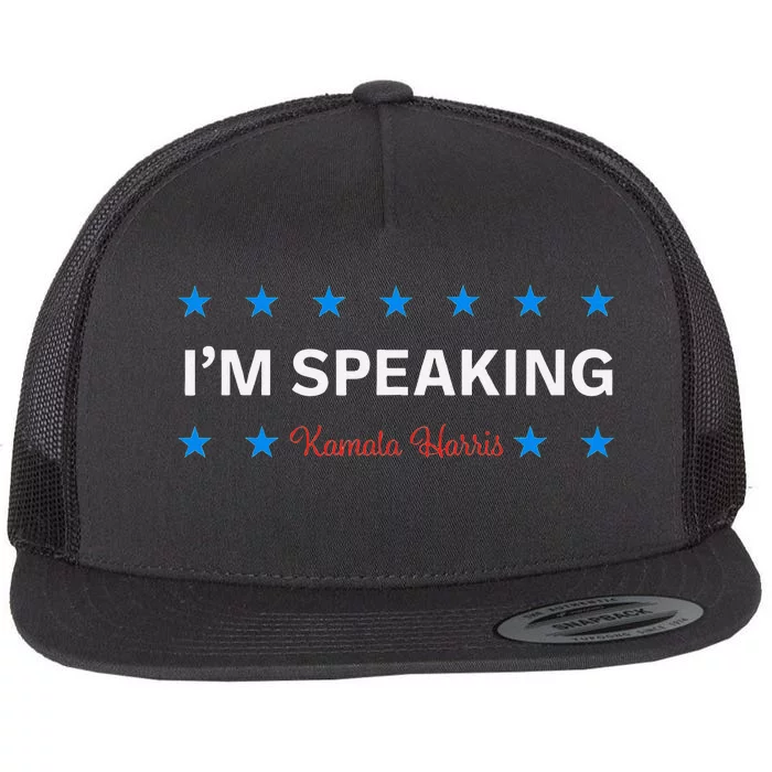 I’M Speaking Kamala Harris Flat Bill Trucker Hat