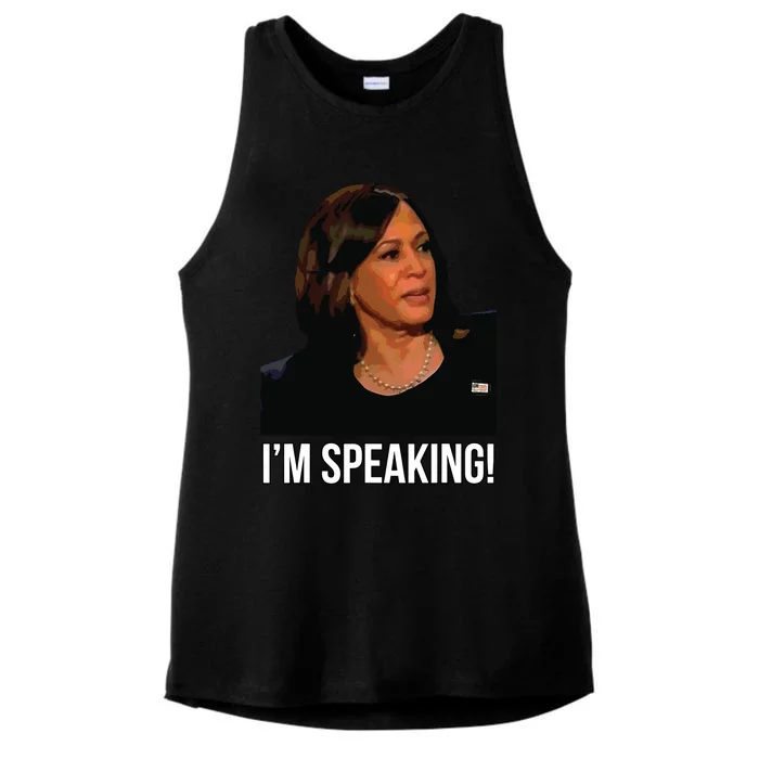 Im Speaking Kamala Harris Vice President Debate Vote Ladies Tri-Blend Wicking Tank