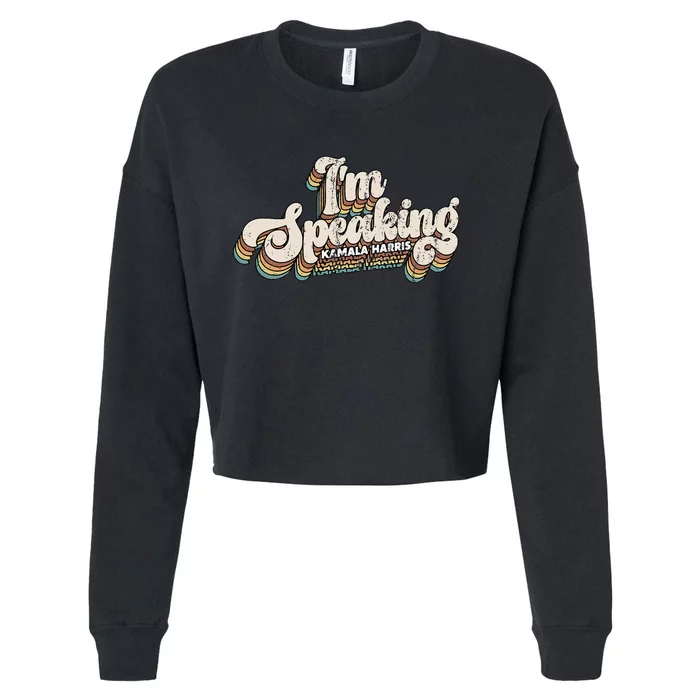 IM Speaking Kamala Harris Presidential Election Cropped Pullover Crew