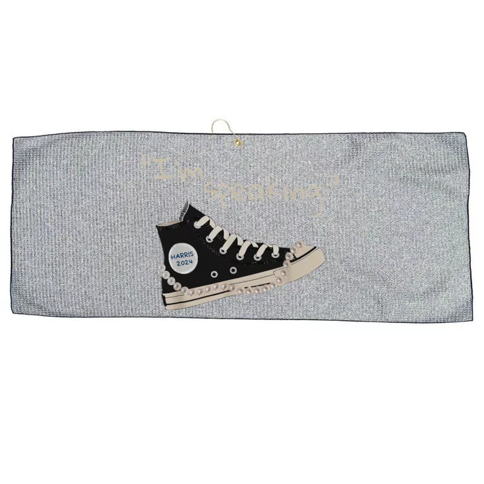 IM Speaking Kamala Harris 2024 Sneakers Large Microfiber Waffle Golf Towel