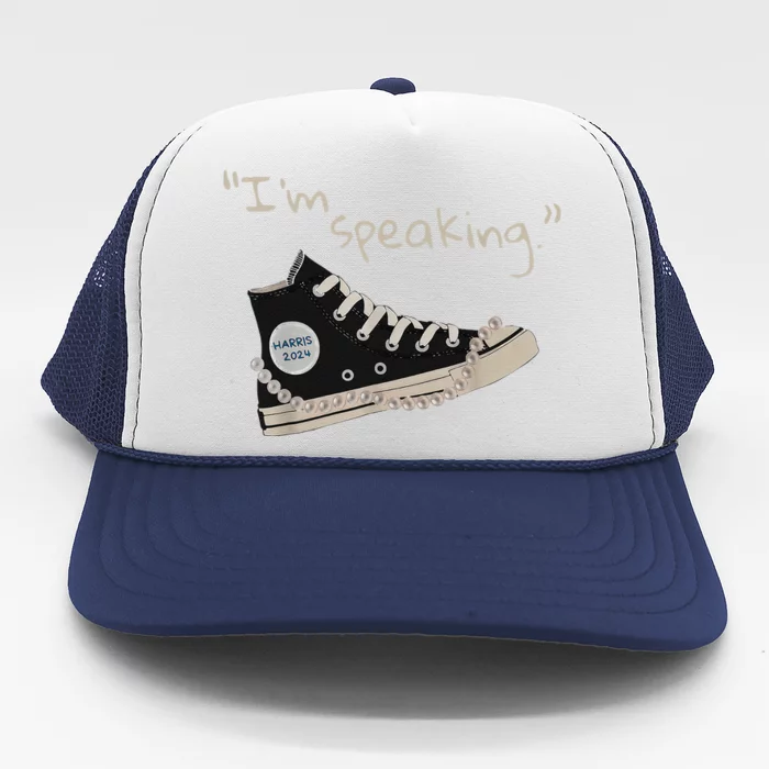 IM Speaking Kamala Harris 2024 Sneakers Trucker Hat