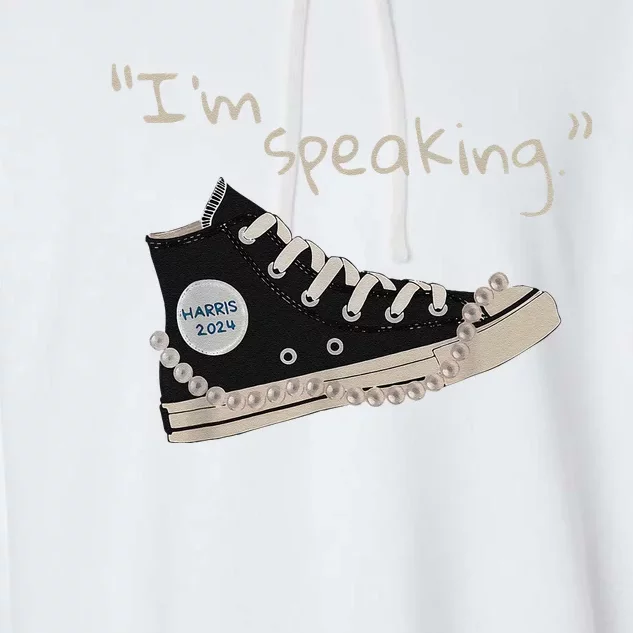 IM Speaking Kamala Harris 2024 Sneakers Garment-Dyed Fleece Hoodie