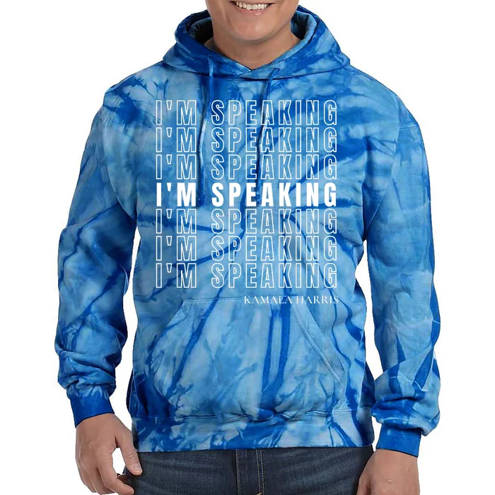 IM Speaking Kamala Harris Funny Vice Presidential Debate Tie Dye Hoodie