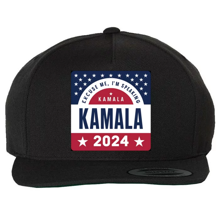 IM Speaking Kamala Harris 2024 Meaningful Gift Wool Snapback Cap