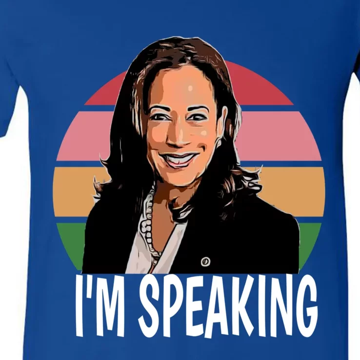 IM Speaking Kamala Harris For Black Cool Gift V-Neck T-Shirt