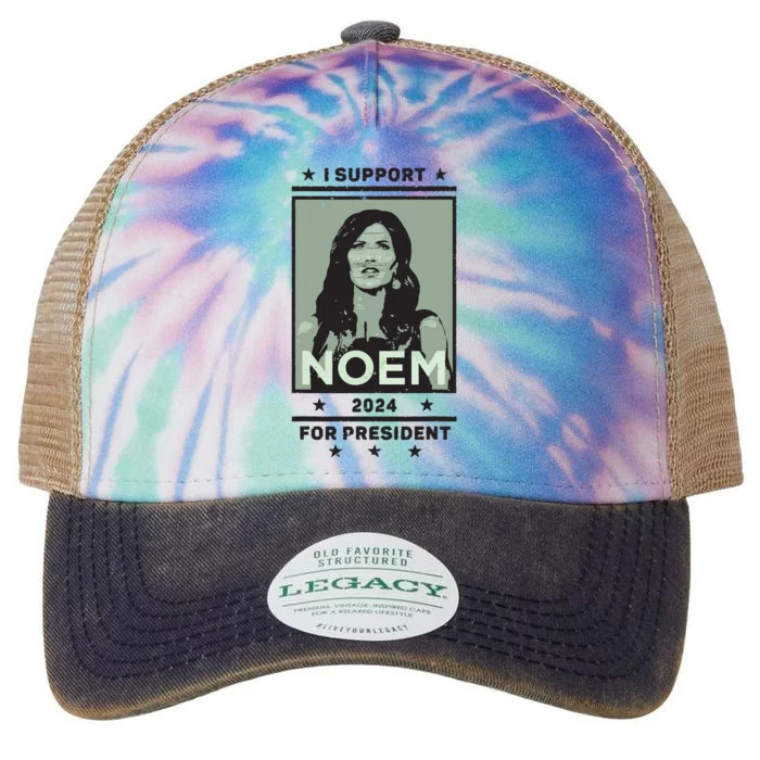 I Support Kristi Noem South Dakota Governor President 2024 Legacy Tie Dye Trucker Hat